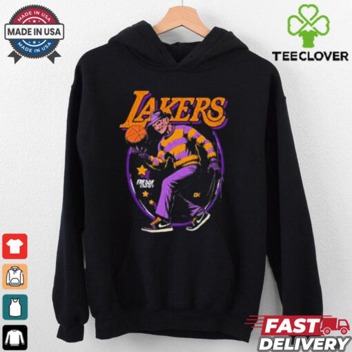 Freddy Krueger x NBA Los Angeles Lakers Graphic 2024 t shirt