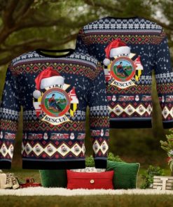 Frederick County (Md) Fire & Rescue Christmas Aop Ugly Sweater Family Gift