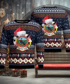 Frederick County (Md) Fire & Rescue Christmas Aop Ugly Sweater Family Gift