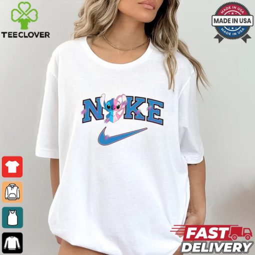 Free Cute Stitch Love Nike Logo shir
