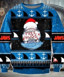 Free Hugs Sweatshirt Jaws Shark Ugly Sweater