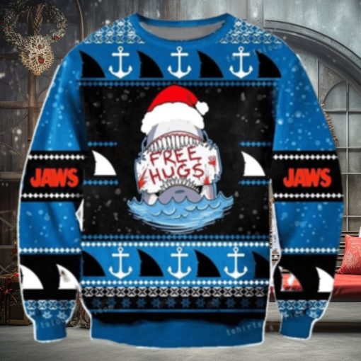 Free Hugs Sweatshirt Jaws Shark Ugly Sweater