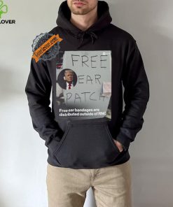Free ear patches are being given out outside of the rnc in milwaukee shirt
