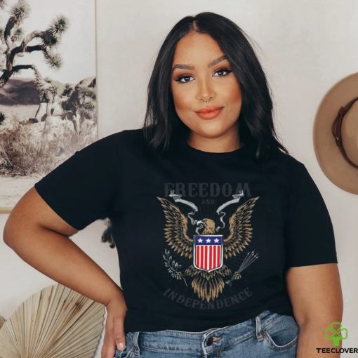 Freedom And Independence Eagle American Flag Shirt