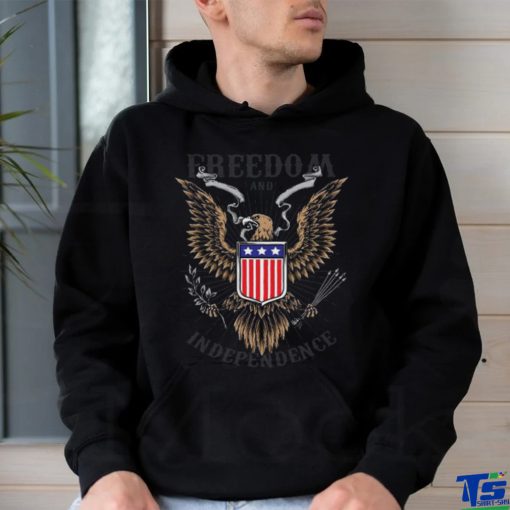 Freedom And Independence Eagle American Flag Shirt