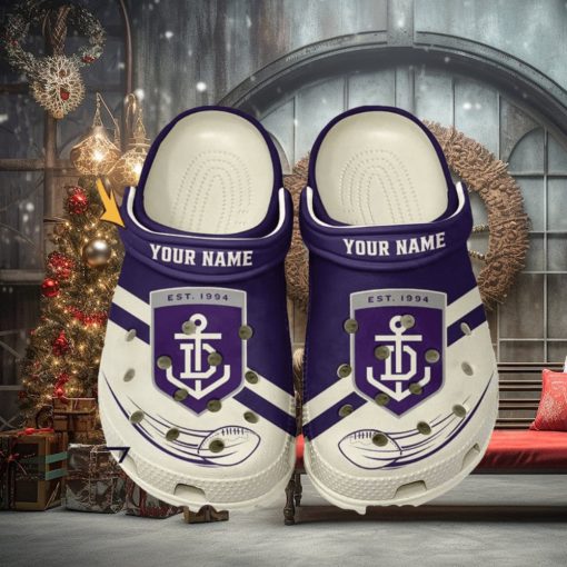 Fremantle Football Club AFL Classic Custom Name Crocs Clogs Shoes