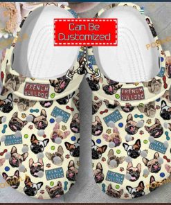 French Bulldog Crocs Stylish Animal Print Clog Shoes