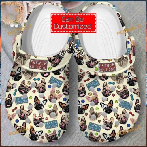 French Bulldog Crocs Stylish Animal Print Clog Shoes