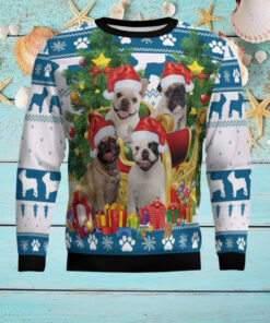 French Bulldog Greeting Ugly Christmas Sweater