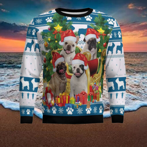 French Bulldog Greeting Ugly Christmas Sweater