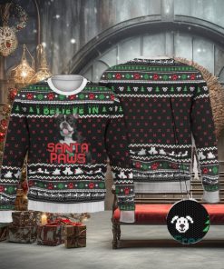 Frenchie I Believe In Santa Paws Ugly Sweater For Christmas