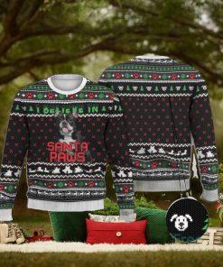Frenchie I Believe In Santa Paws Ugly Sweater For Christmas