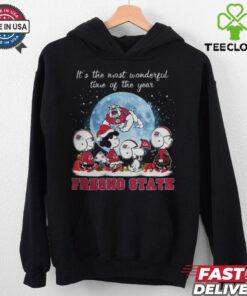 Fresno State Bulldogs It The Most Wonderful Time Of The Year Peanut Characters Christmas Shirt