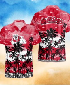 Fresno State Bulldogs Palms Tree Hawaiian Shirt