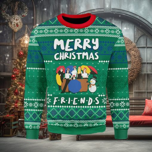 Friends And Snowman Ugly Christmas Sweater Xmas Gift Men And Women Christmas Sweater