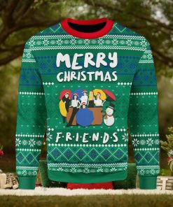 Friends And Snowman Ugly Christmas Sweater Xmas Gift Men And Women Christmas Sweater