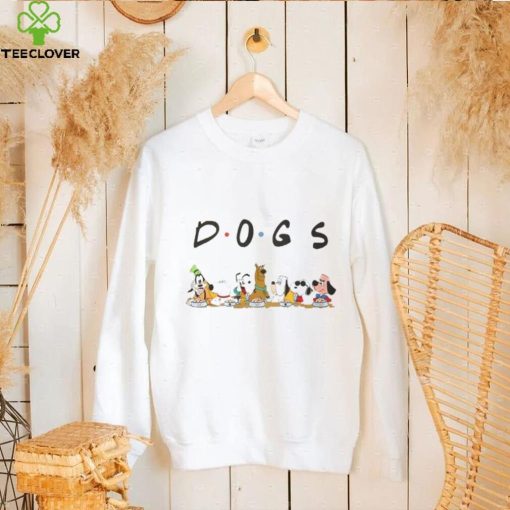 Friends Cartoon All Character Mickey Snoopy Pluto Scooby Doo Fan shirt