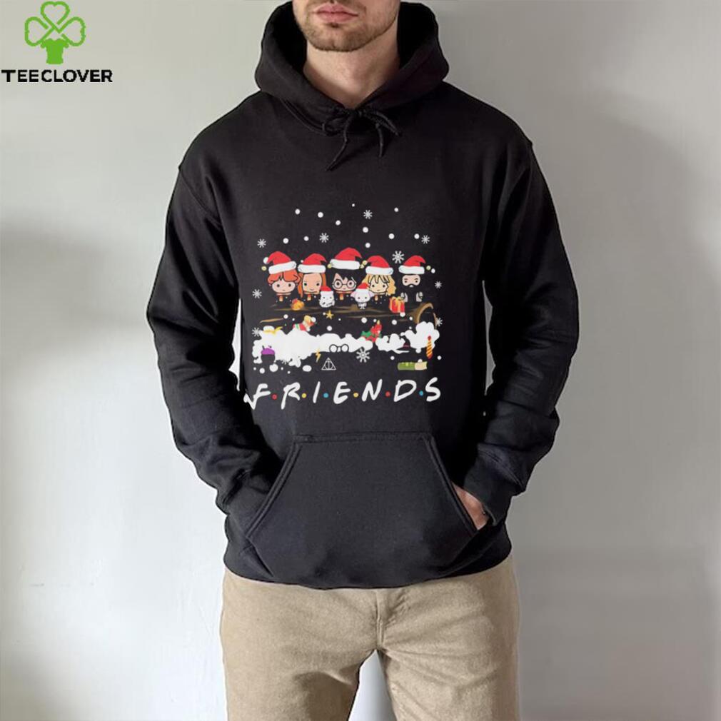 Friends Harry Potter Chibi Santa Hat Tv Show Merry Christmas Shirt Friends Harry Potter Chibi Santa Hat Tv Show Merry Christmas Shirt