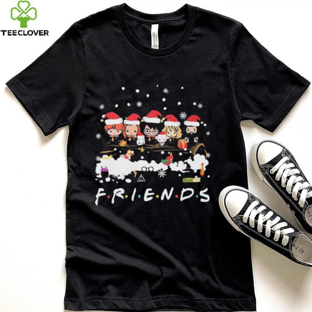 Friends Harry Potter Chibi Santa Hat Tv Show Merry Christmas Shirt Friends Harry Potter Chibi Santa Hat Tv Show Merry Christmas Shirt