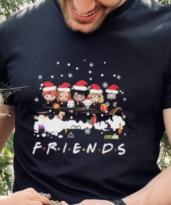 Friends Harry Potter Chibi Santa Hat Tv Show Merry Christmas Shirt