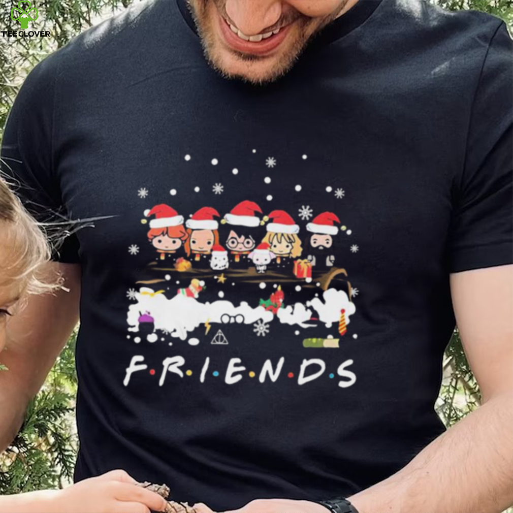 Friends Harry Potter Chibi Santa Hat Tv Show Merry Christmas Shirt Friends Harry Potter Chibi Santa Hat Tv Show Merry Christmas Shirt