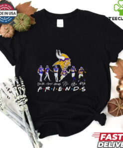 Friends Minnesota Vikings players signatures 2D T shirt