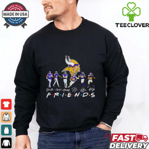 Friends Minnesota Vikings players signatures 2D T shirt