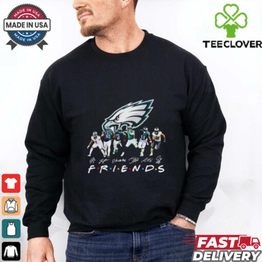 Friends Philadelphia Eagles players signatures 2D T shirt