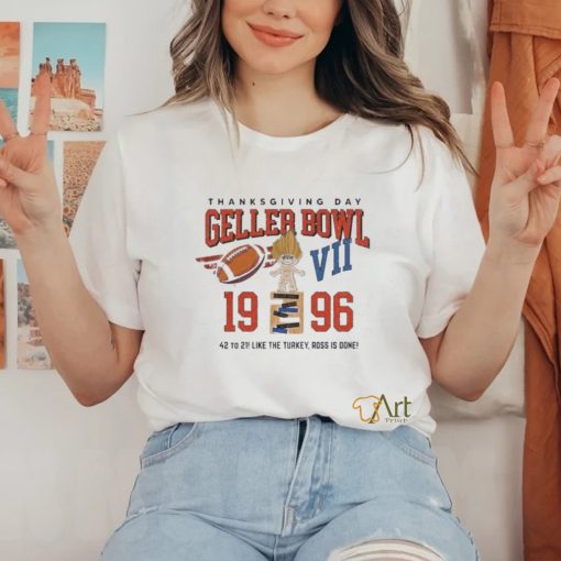 Friends Thanksgiving Geller Bowl College Letters Shirt