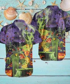 Fright Night Witch Hour Halloween Hawaiian Shirt