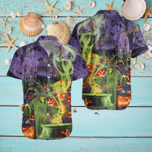 Fright Night Witch Hour Halloween Hawaiian Shirt