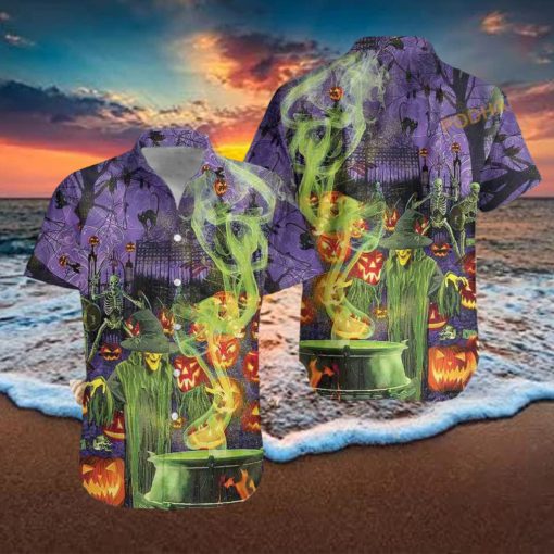 Fright Night Witch Hour Halloween Hawaiian Shirt