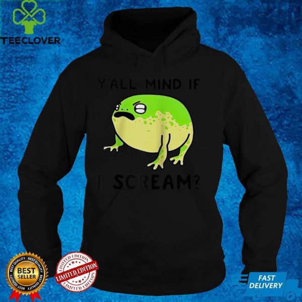 Frog Y’all Mind If I Scream Funny Frog Lovers Men Women Raglan Baseball Tee