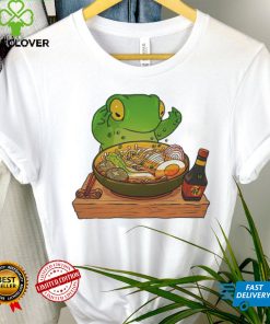 Frog making ramen art shirt