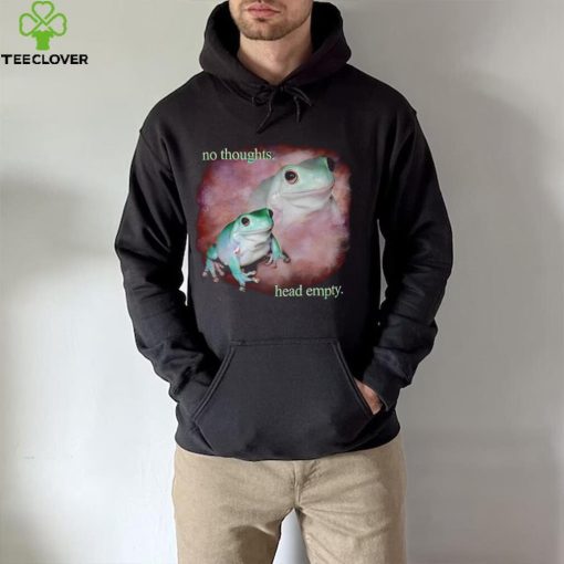 Frog no thoughts head empty photo hoodie, sweater, longsleeve, shirt v-neck, t-shirt