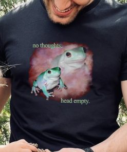 Frog no thoughts head empty photo hoodie, sweater, longsleeve, shirt v-neck, t-shirt