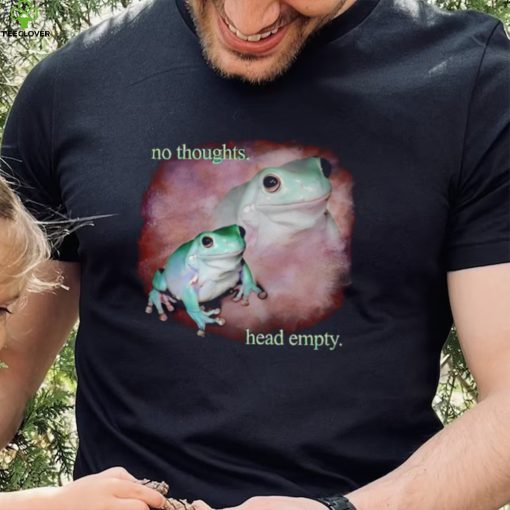 Frog no thoughts head empty photo hoodie, sweater, longsleeve, shirt v-neck, t-shirt