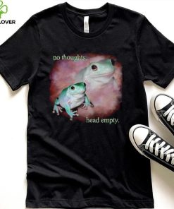 Frog no thoughts head empty photo hoodie, sweater, longsleeve, shirt v-neck, t-shirt