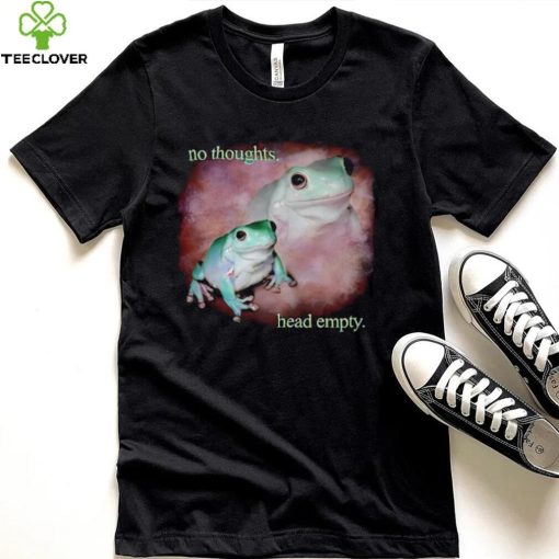 Frog no thoughts head empty photo hoodie, sweater, longsleeve, shirt v-neck, t-shirt