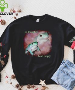 Frog no thoughts head empty photo hoodie, sweater, longsleeve, shirt v-neck, t-shirt