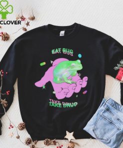Frog on hand eat bug take drug shirt