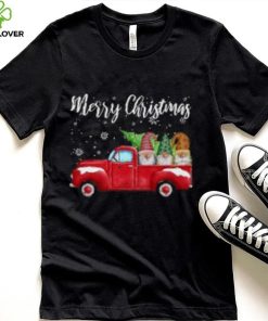 Frohe Weihnachten Baum Drei Gnome Red Truck Xmas' Männer Funktions T Shirt