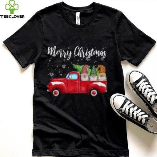 Frohe Weihnachten Baum Drei Gnome Red Truck Xmas’ Männer Funktions T Shirt