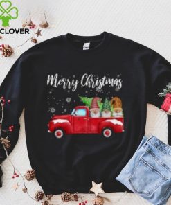 Frohe Weihnachten Baum Drei Gnome Red Truck Xmas' Männer Funktions T Shirt