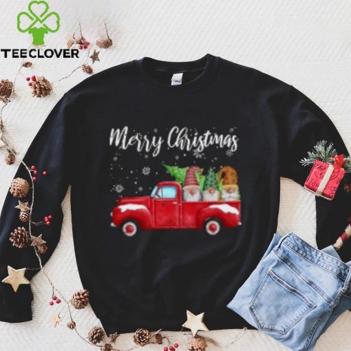 Frohe Weihnachten Baum Drei Gnome Red Truck Xmas’ Männer Funktions T Shirt