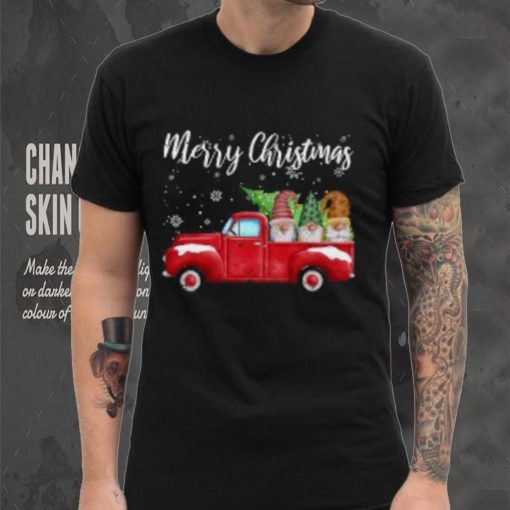 Frohe Weihnachten Baum Drei Gnome Red Truck Xmas’ Männer Funktions T Shirt