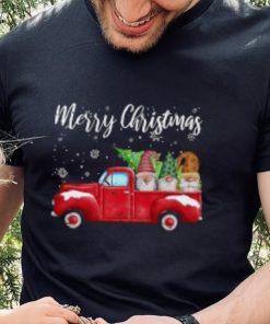 Frohe Weihnachten Baum Drei Gnome Red Truck Xmas' Männer Funktions T Shirt