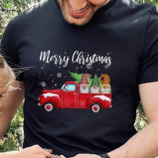 Frohe Weihnachten Baum Drei Gnome Red Truck Xmas’ Männer Funktions T Shirt