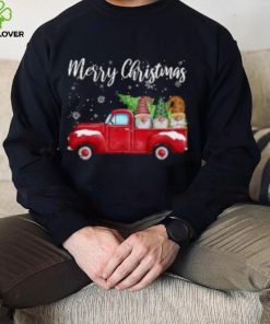 Frohe Weihnachten Baum Drei Gnome Red Truck Xmas' Männer Funktions T Shirt