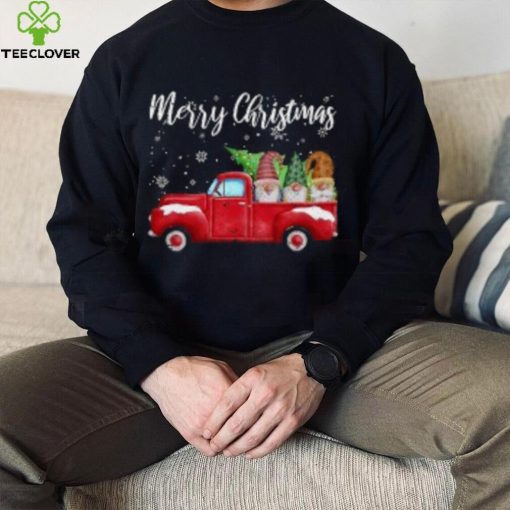 Frohe Weihnachten Baum Drei Gnome Red Truck Xmas’ Männer Funktions T Shirt